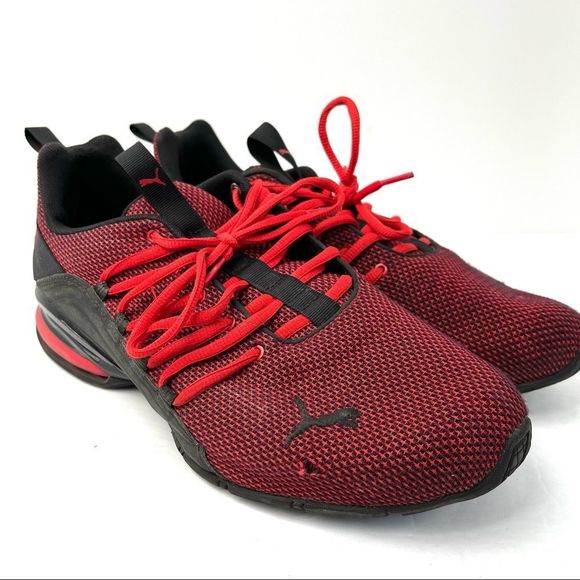 Puma Shoes Mens Puma Axelion Red Mesh Soft Foam Tennis Shoe Size 5 Poshmark